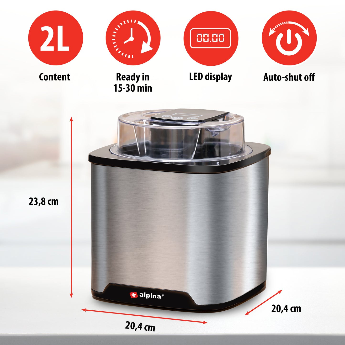 Ice Cream Maker 230V 12W