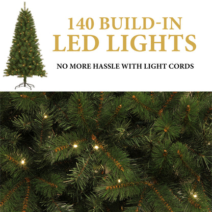 Xmas Tree Led Green 140L