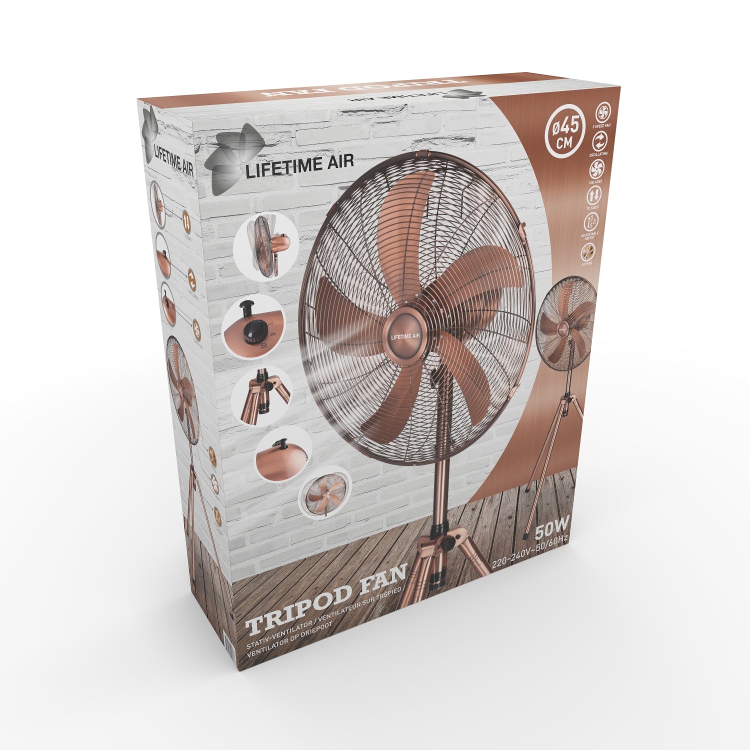 Fan Standing 45Cm 50W 230V