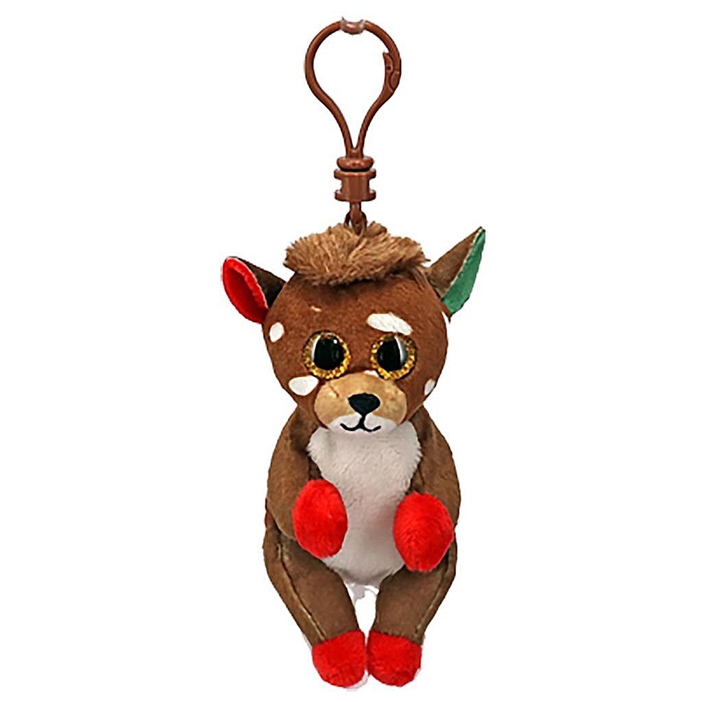 Ty Beanie Boos Clip Knuffel Rendier Juno 7 Cm