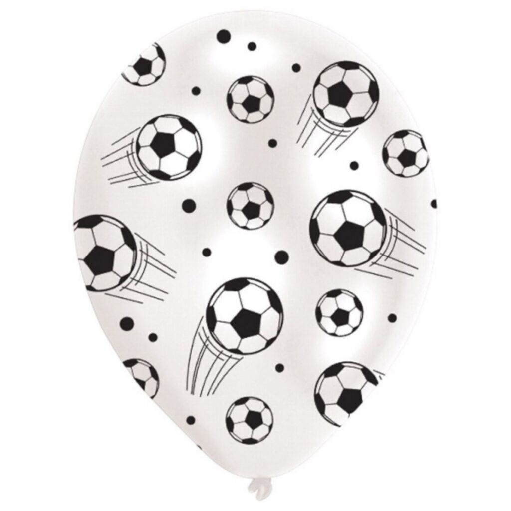 Basic Voetbal Ballonnen 27.5 Cm 6 Stuks