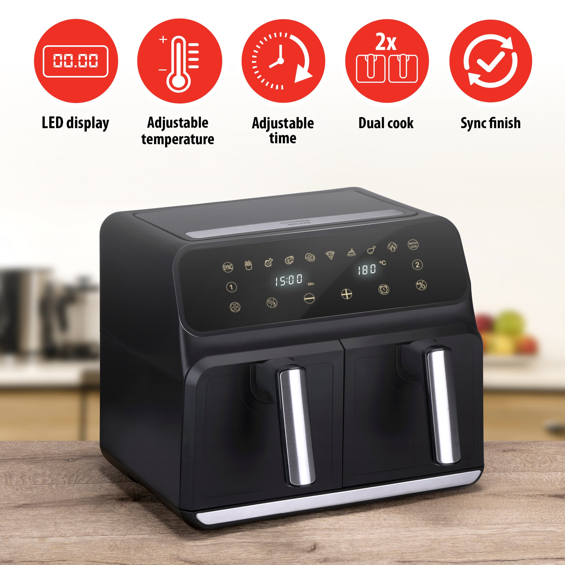 Double Airfryer 8L 230V 1700W