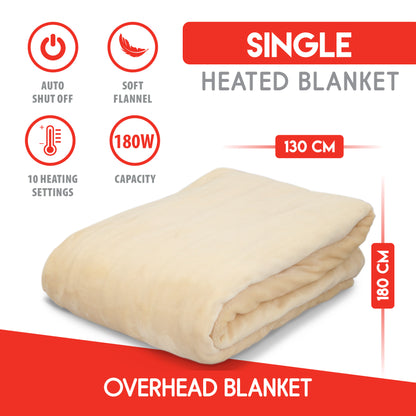 Blanket Heated Ivory180W Pes