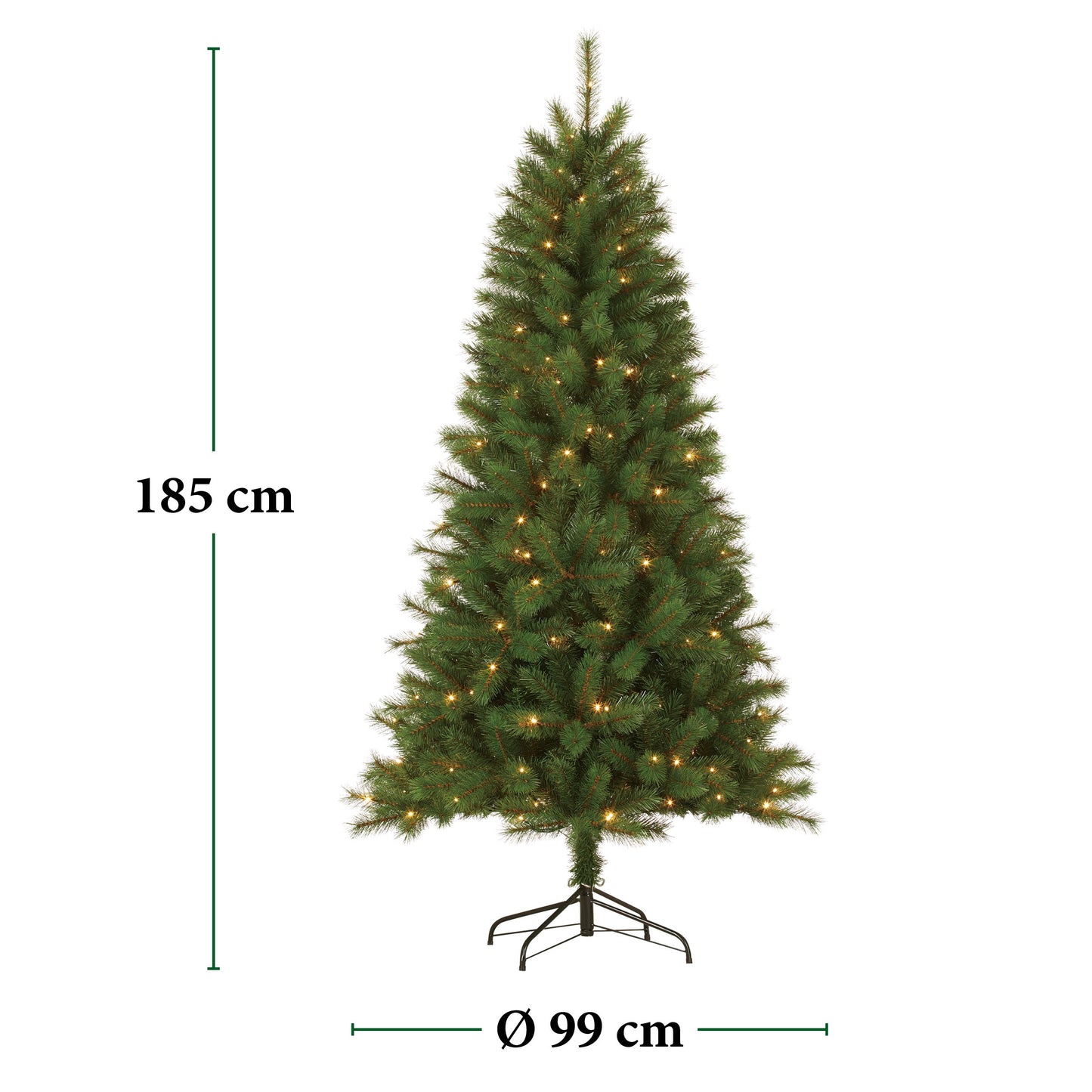 Xmas Tree Led Green 140L