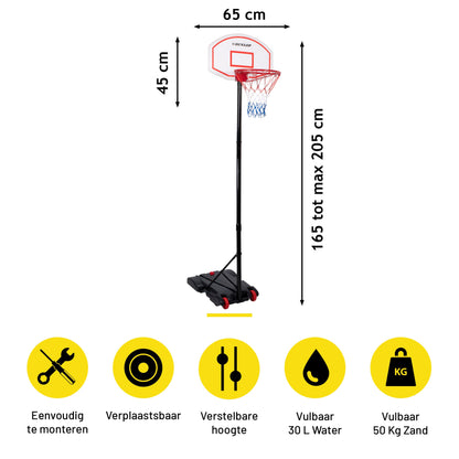 Basket Stand 74X54X165/205Cm