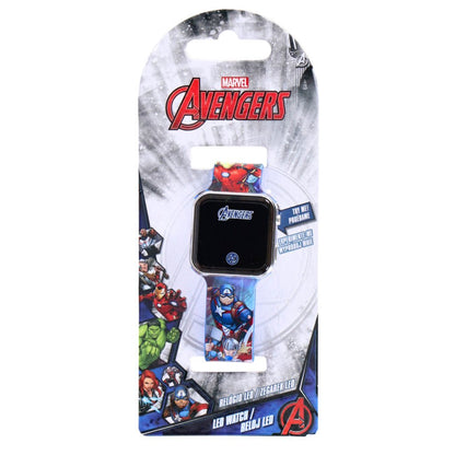 Marvel Mervel Led Horloge Avengers Blauw