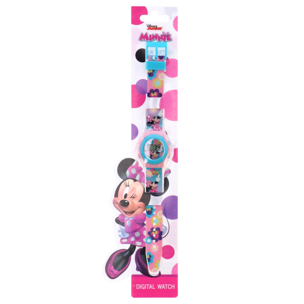 Disney Minnie Mouse Led Horloge Roze