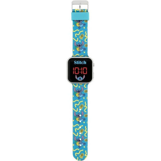 Disney Stitch Led Horloge Blauw