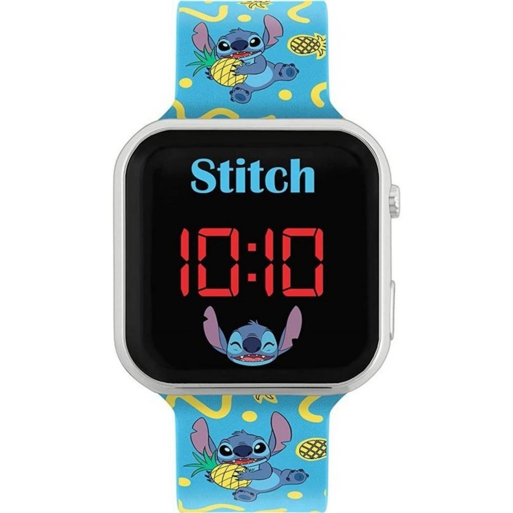 Disney Stitch Led Horloge Blauw