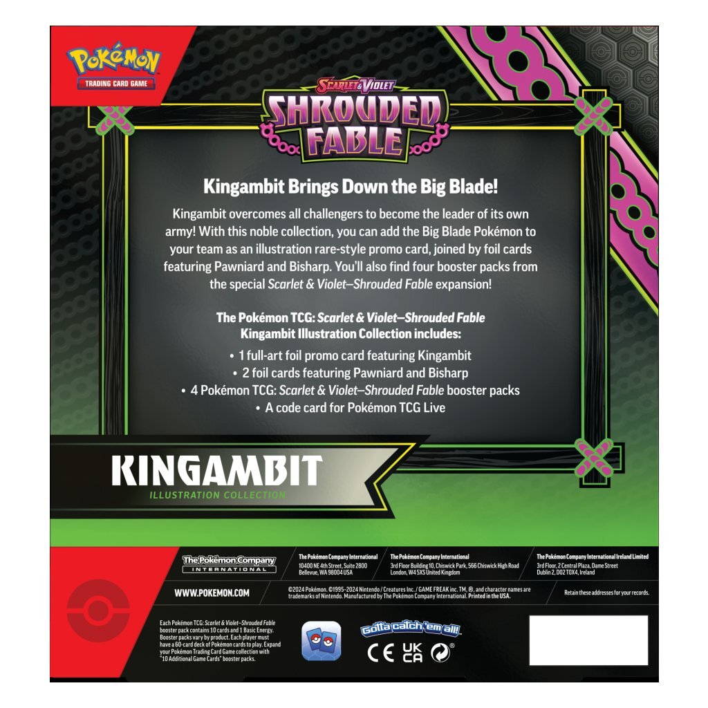 Pokemon Pok&Eacute;Mon Scarlet &Amp; Violet Shrouded Fable Illustration Collection Kingambit