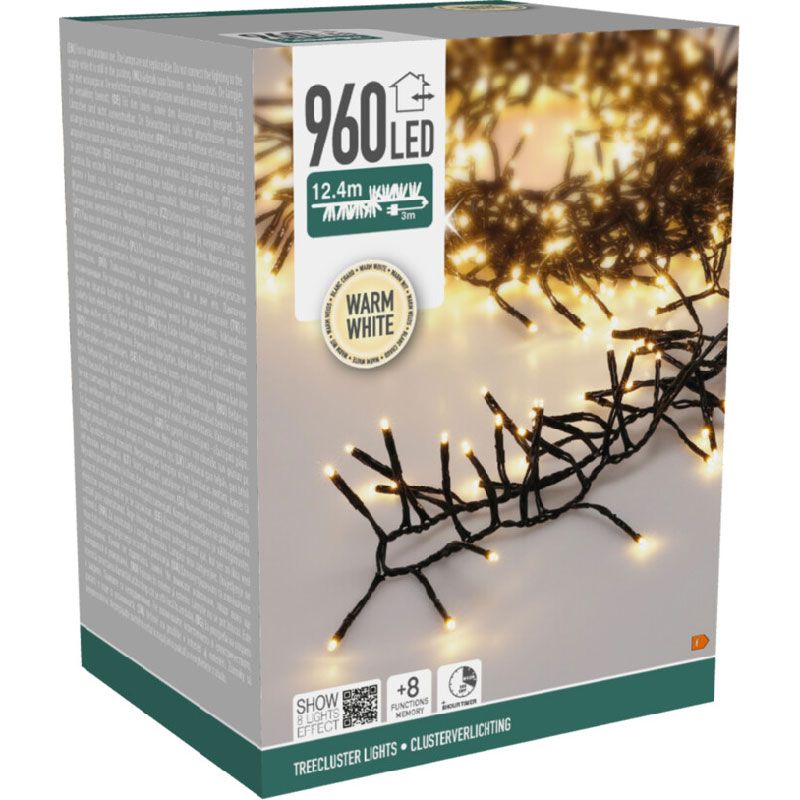 S.i.a. Treecluster Kerstboomverlichting - 960Led - Warm Wit