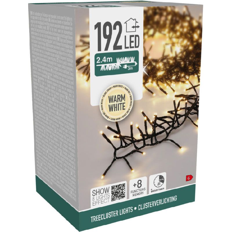 S.i.a. Treecluster Kerstboomverlichting - 192Led - Warm Wit