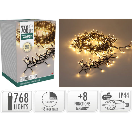 S.i.a. Treecluster Kerstboomverlichting - 768Led - Warm Wit