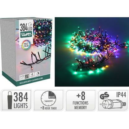 S.i.a. Treecluster Kerstboomverlichting - 384Led - Multicolor