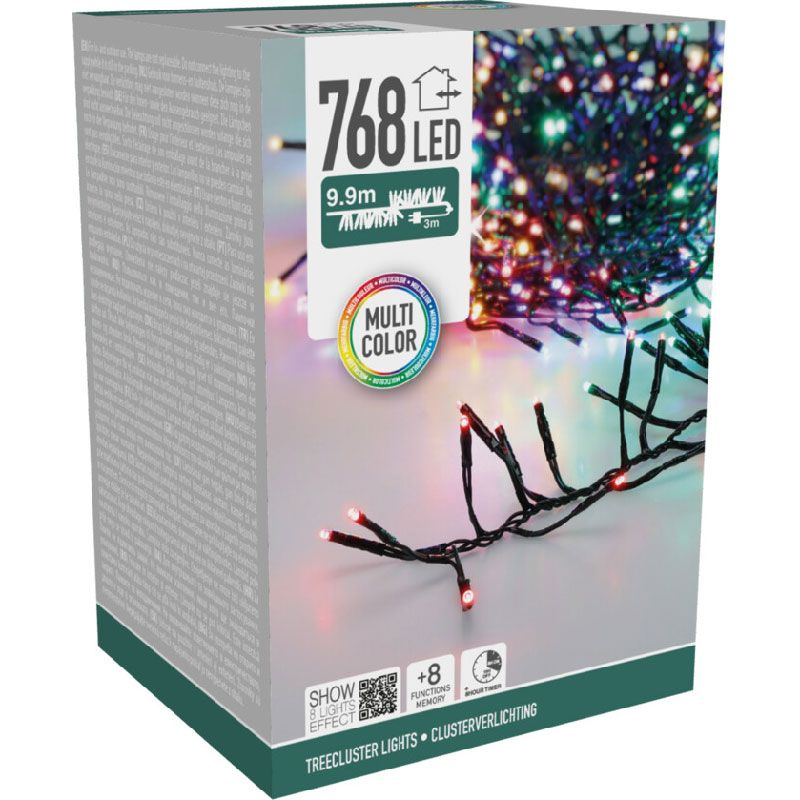 S.i.a. Treecluster Kerstboomverlichting - 768Led - Multicolor