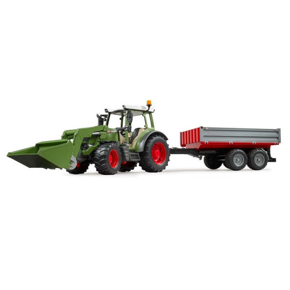 Bruder 02182 Fendt Vario 211 Met Voorlader + Zijwandaanhanger