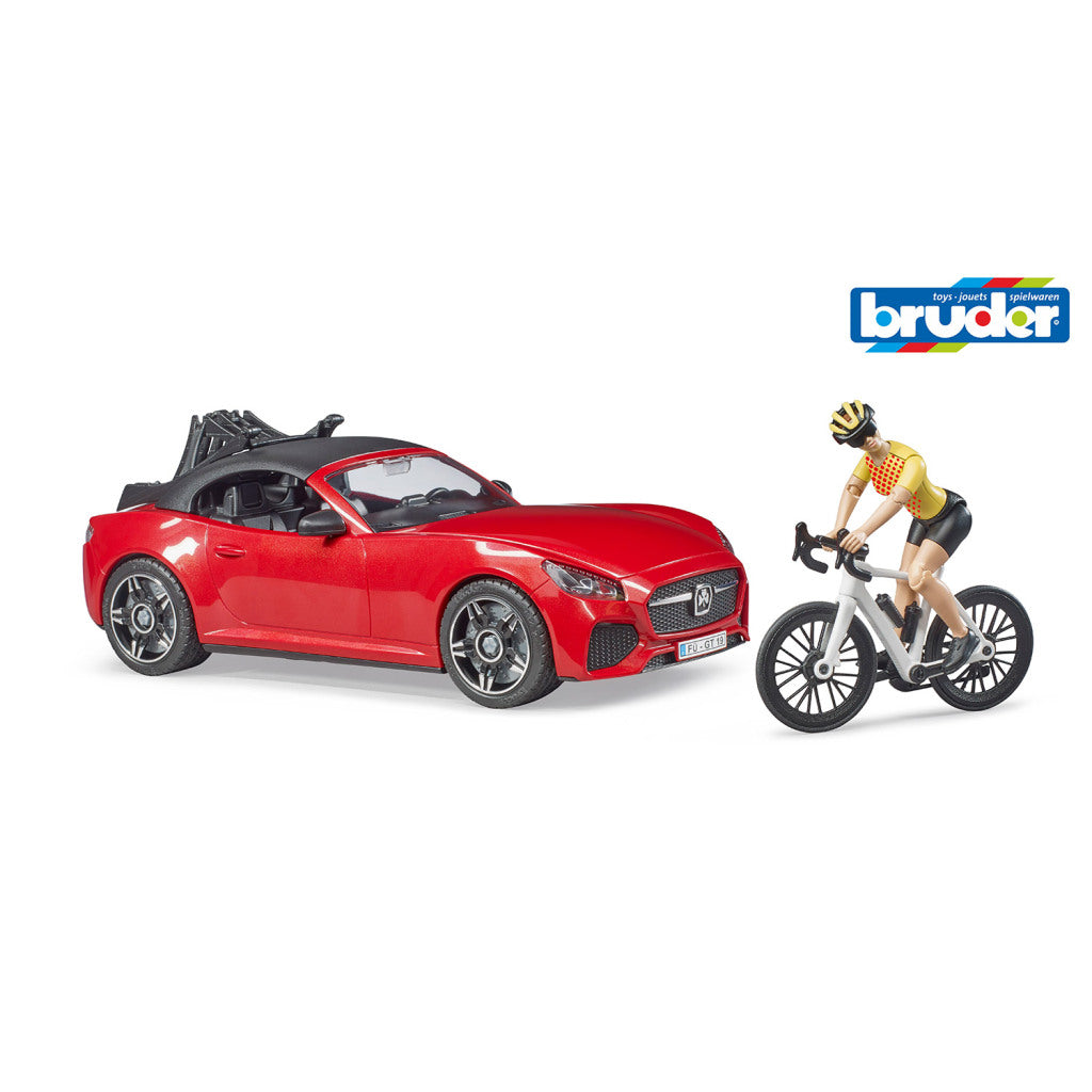 Bruder 03485 Roadster Met Wielrenster 1:16