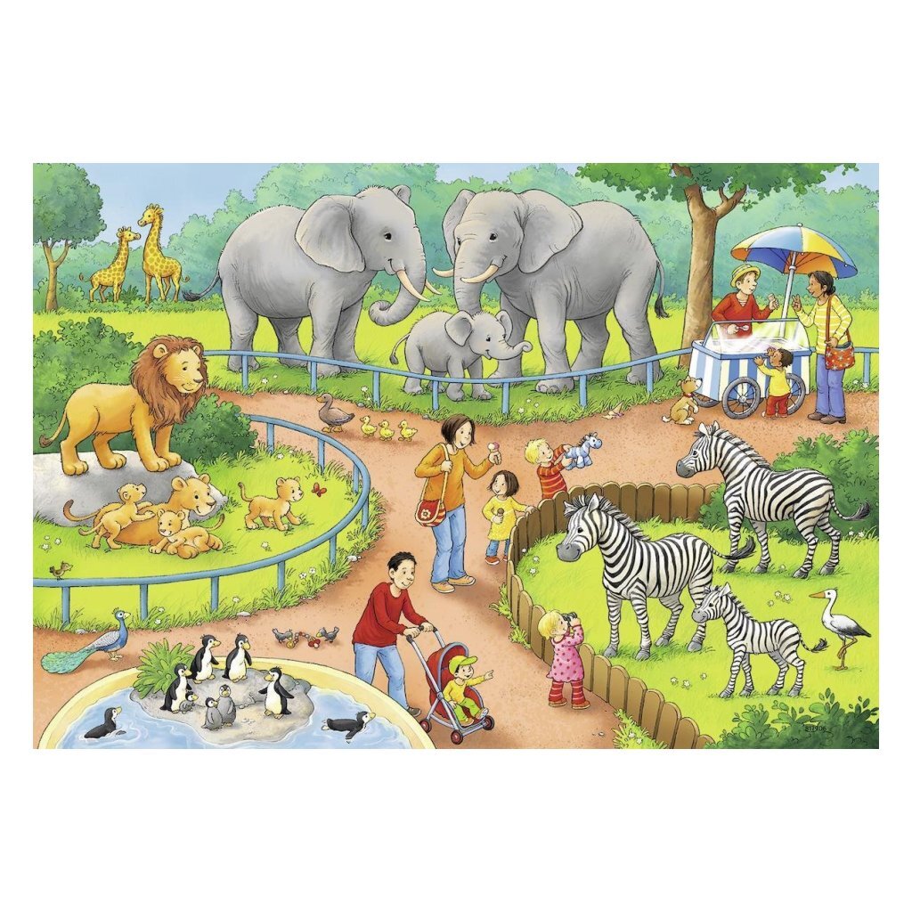 Ravensburger Puzzel Dag In De Dierentuin 2X24 Stukjes