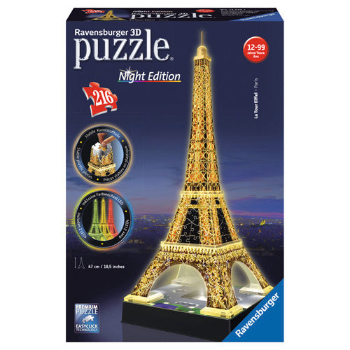 Ravensburger 3D Puzzel Eiffeltoren Night Edition 216 Stukjes