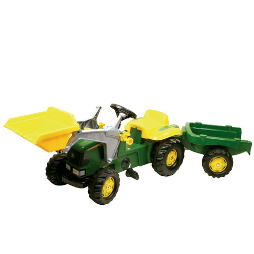 Rolly Toys 023110 Rollykid John Deere Tractor Met Lader En Aanhanger