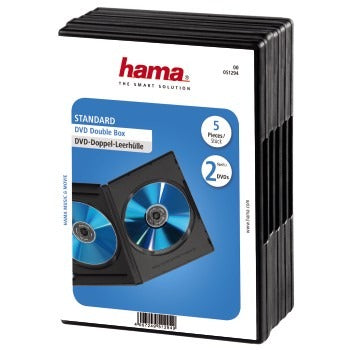 Hama Dvd Dubbel Box Zwart 5Pak