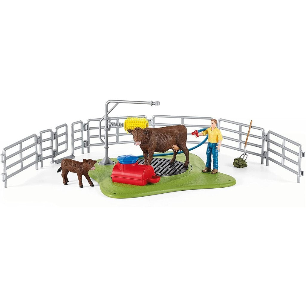 Schleich Happy Cow Wash Speelset