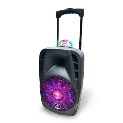 Idance Groove Boombox 216 + Wielen En Licht Zwart