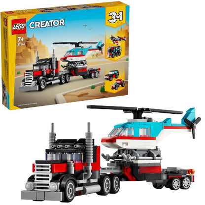 Lego Creator 31146 3In1 Flatbed Truck With Helicopter