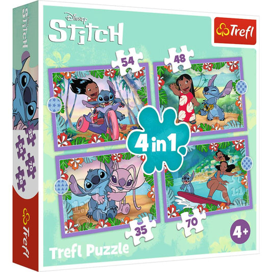 Trefl Disney Stitch 4In1 Puzzel 35-70 Stukjes