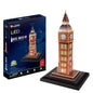 Cubic Fun 3D Puzzel Big Ben + Led Verlichting 28 Stukjes