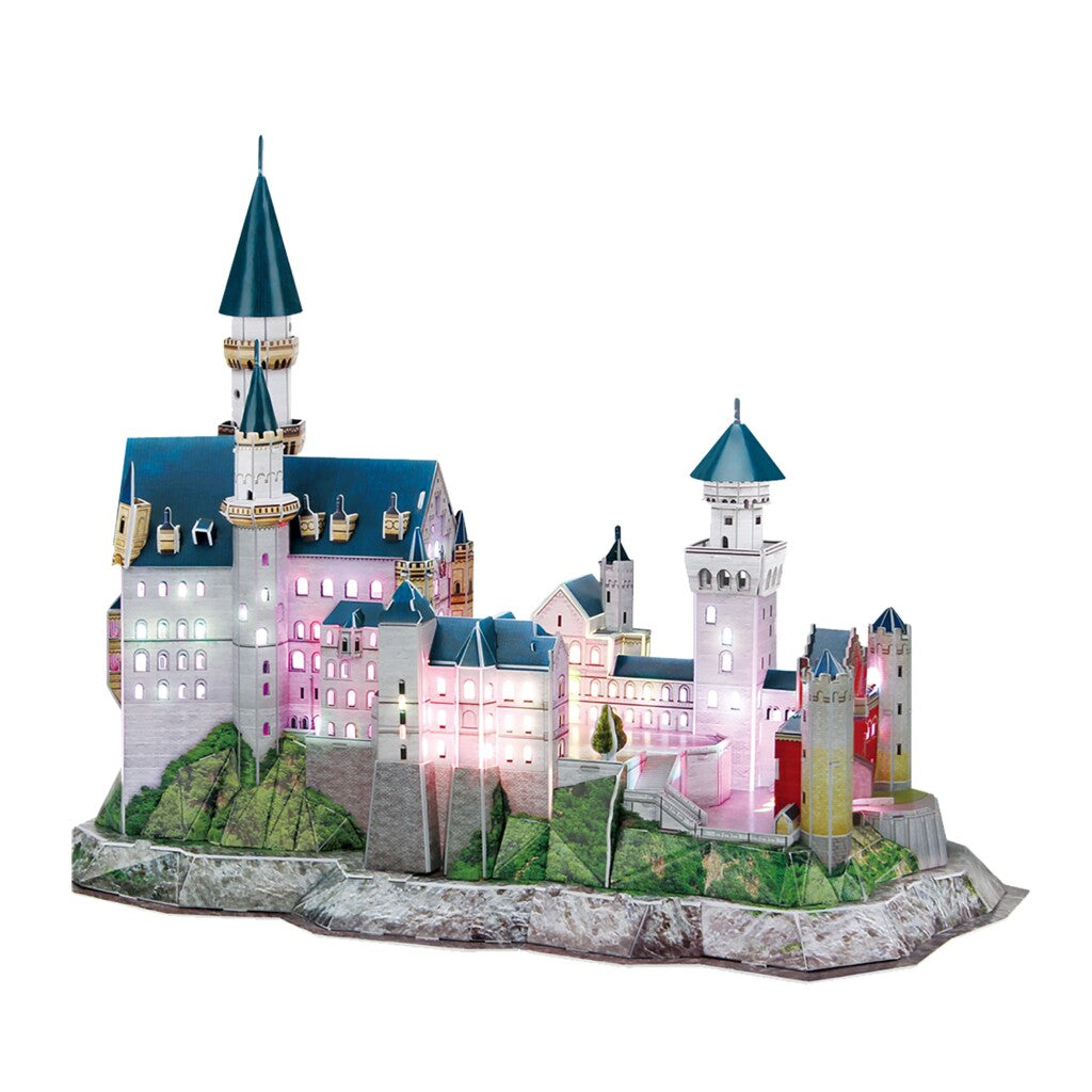 Cubic Fun 3D Puzzel Neuschwanstein Castle + Led Verlichting 128 Stukjes