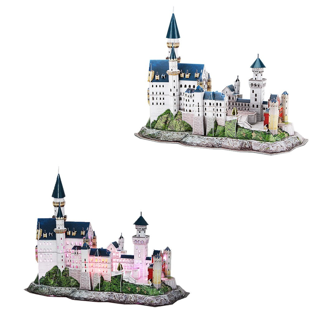 Cubic Fun 3D Puzzel Neuschwanstein Castle + Led Verlichting 128 Stukjes