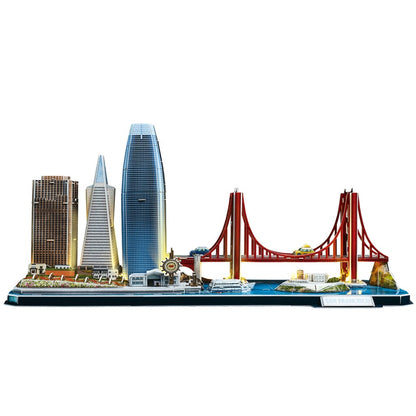 Cubic Fun 3D Puzzel City Line San Francisco + Led Verlichting 90 Stukjes