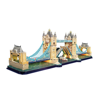 Cubic Fun 3D Puzzel Tower Bridge + Led Verlichting 222 Stukjes