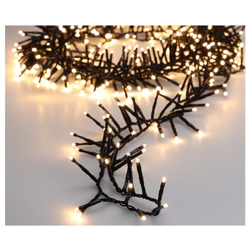 Maxi Cluster Kerstverlichting - 400 Led - 6M - Warm Wit - Timer - Lichtfuncties - Geheugen - Buiten