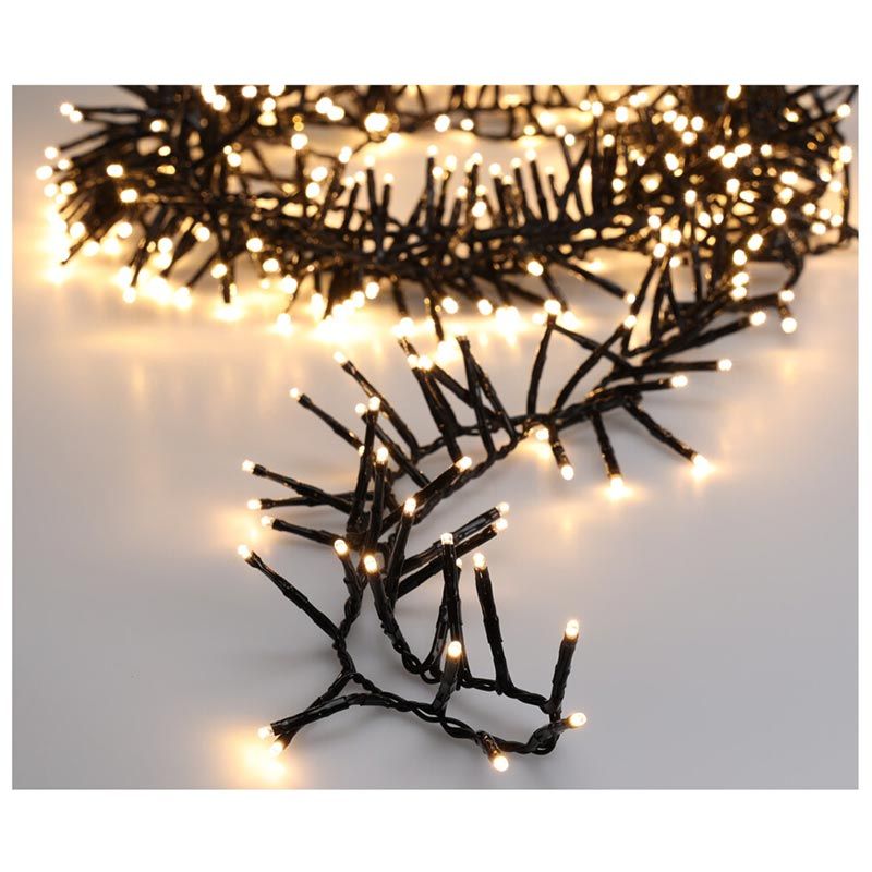 Maxi Cluster Kerstverlichting - 800 Led - 12M - Warm Wit - Timer - Lichtfuncties - Geheugen - Buiten