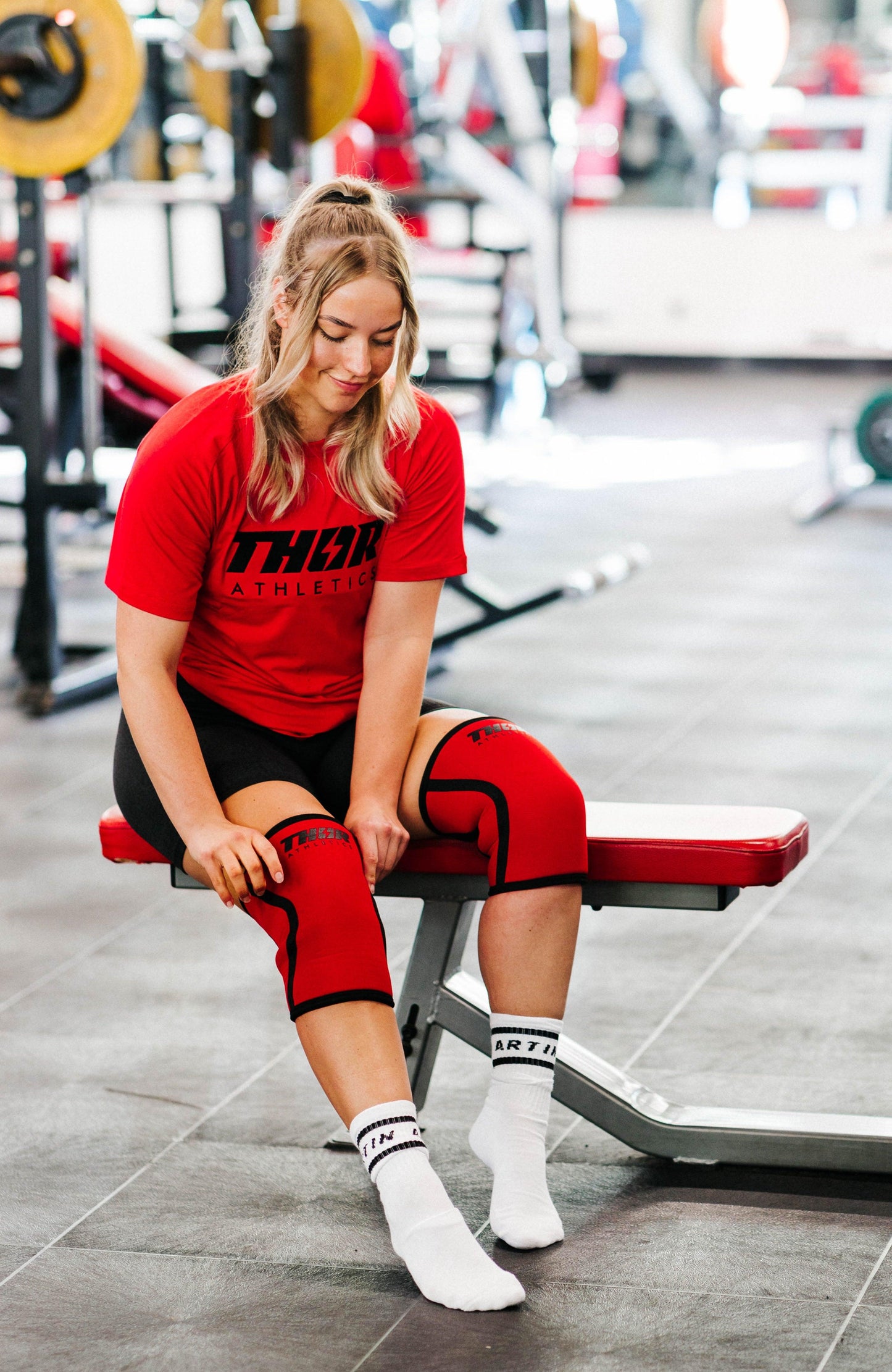 7Mm Knee Sleeves | Rood | Thor Athletics