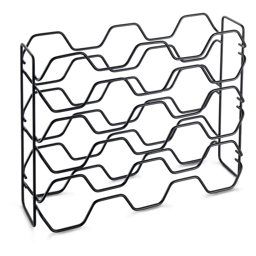 Metaltex Wijnrek Hexagon Voor 15 Flessen 43X12X34 Zwart