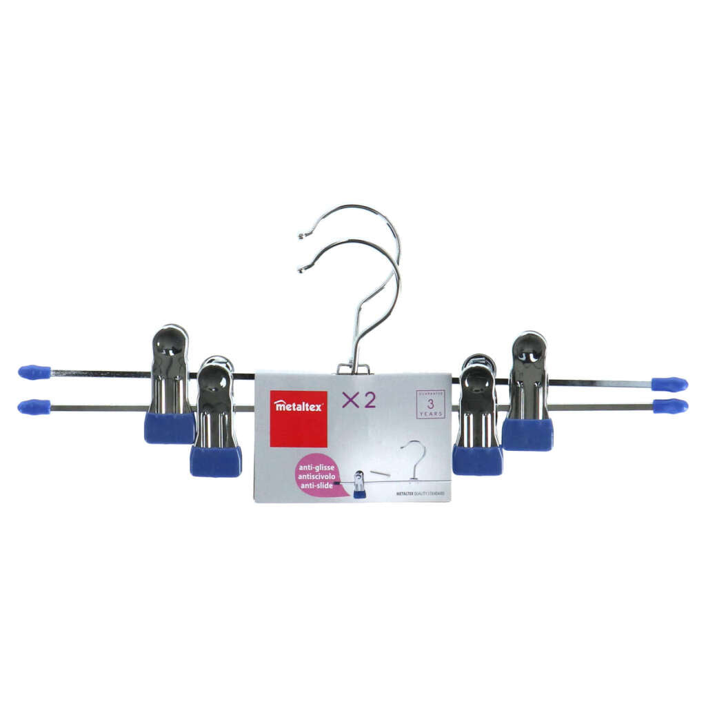 Metaltex Anti-Slip Kledinghangers 2 Stuks