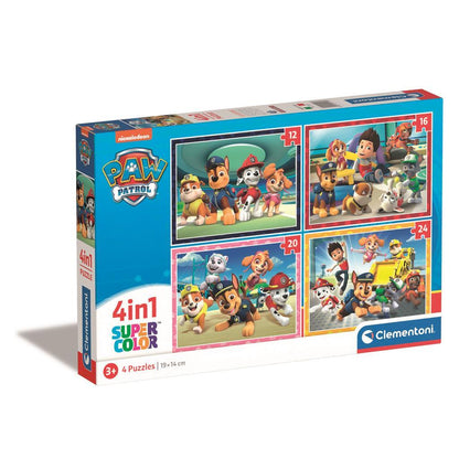 Clementoni Supercolor 4In1 Puzzel Paw Patrol 12-24 Stukjes