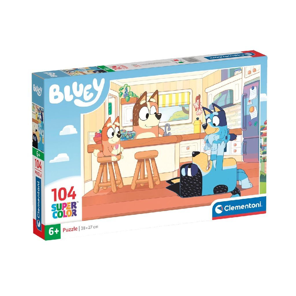 Clementoni Supercolor Puzzel Bluey 104 Stukjes