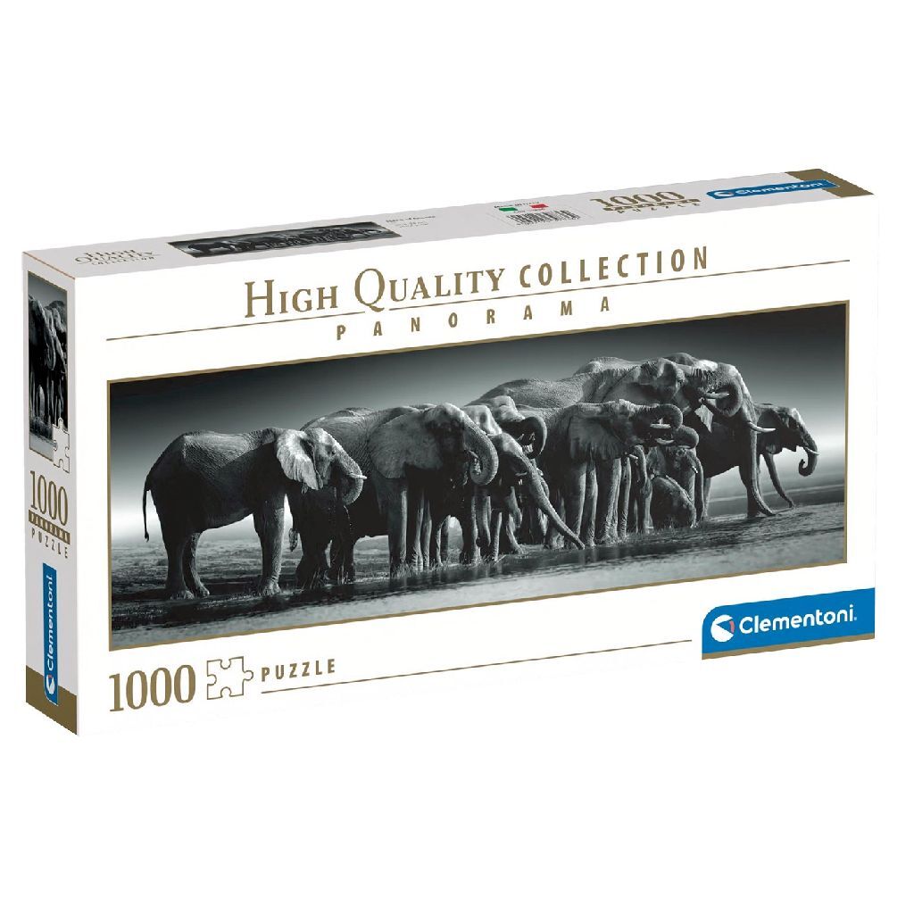 Clementoni High Quality Collection Panorama Puzzel Herd Of Giants 1000 Stukjes