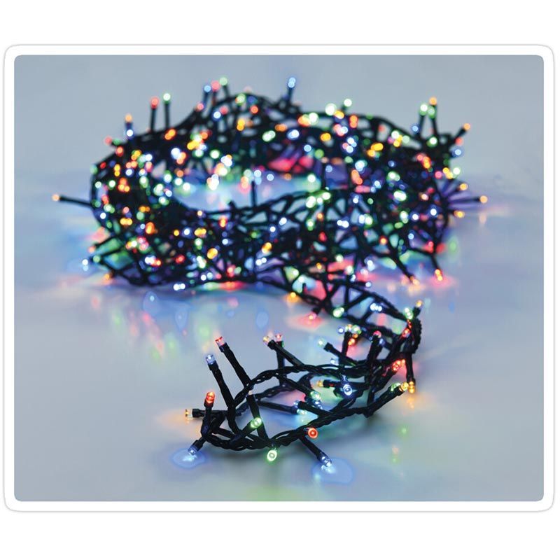 Microcluster - 1800 Led - 36M - Multicolor - Timer - Lichtfuncties - Geheugen - Buiten