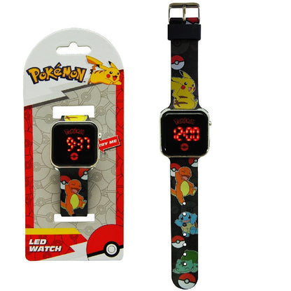 Pokemon Pok&Eacute;Mon Led Horloge Zwart