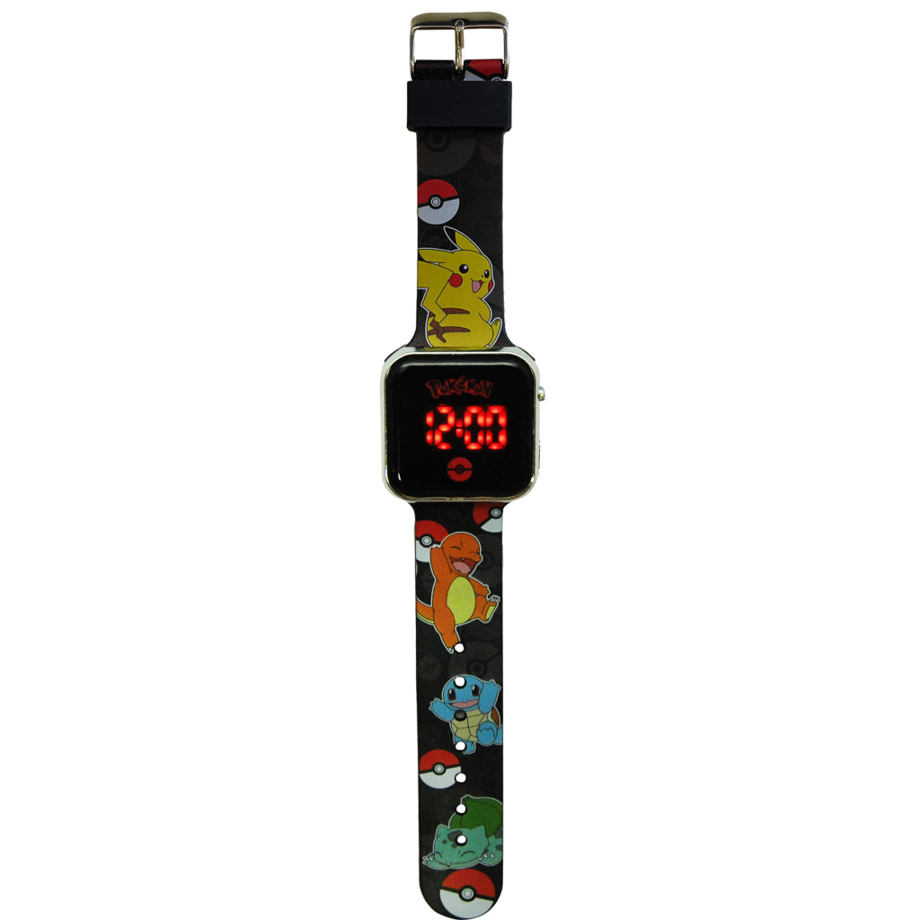 Pokemon Pok&Eacute;Mon Led Horloge Zwart