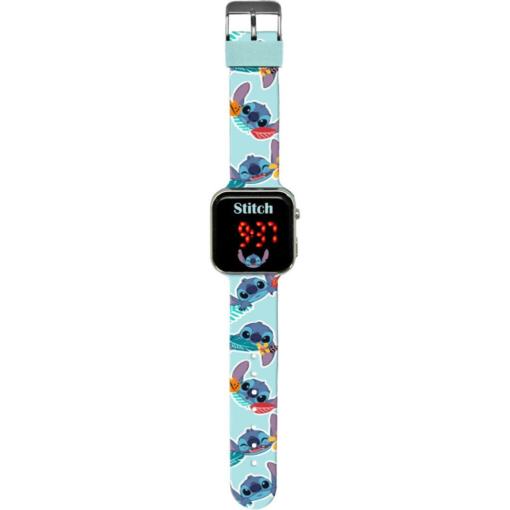 Disney Stitch Led Horloge Blauw