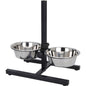 Dogs Collection H-Standaard Met 2 Rvs Voerbakken - 19 Cm