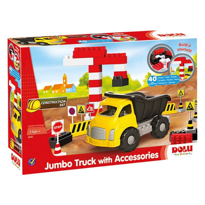 Dolu Jumbo Bouwtruck Met Accessoires 40-Delig