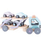 Jipy Houten Autotransporter Speelset Blauw/Paars