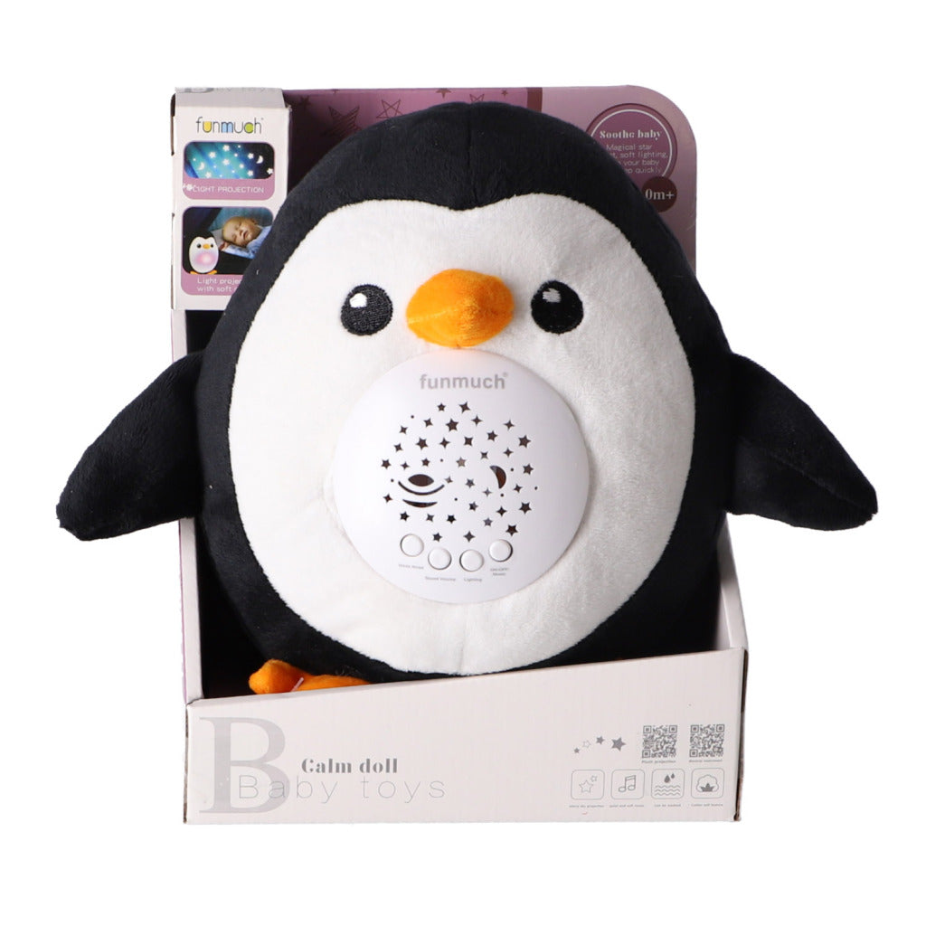 Overige Merken Knuffelprojector Pinguïn + Licht En Geluid